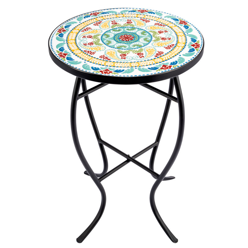 Bribie Patio Side Table, Floral