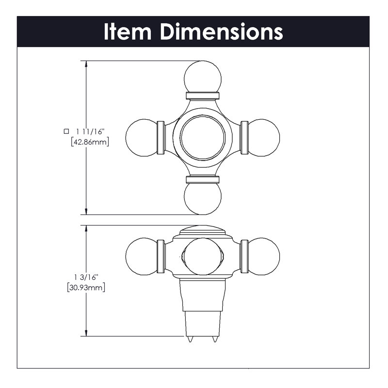Fuller Collection Designer Knob - Traditional Hardware for Drawers & Cabinets, Matte Black, 1 11/16"