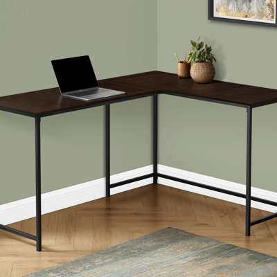 Computer Desk, Home Office, Corner, 58"L, L Shape, Work, Laptop, Laminate, Metal, Contemporary, Modern