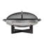 La Porte 21" H x 36.8" W Steel Wood Burning Outdoor Fire Pit with Lid