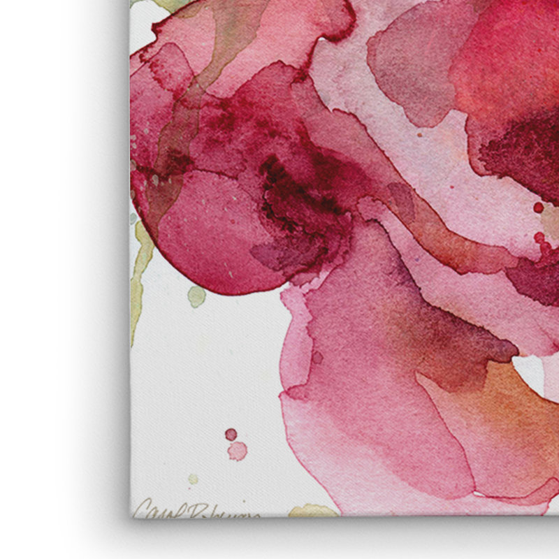 « bold rosé i »-impression sur toile tendue, H 24 po x l 24 po x P 1,5 po