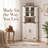 66.92'' Tall Corner Cabinet with Adjustable Shelves for Great Storage, Hexagon-Design Storage Cabinet for Bathroom, Living Room and Kitchen, White-678023686