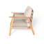 Ensemble de conversation modulaire d'extérieur 4 pièces en bois d'acacia et corde