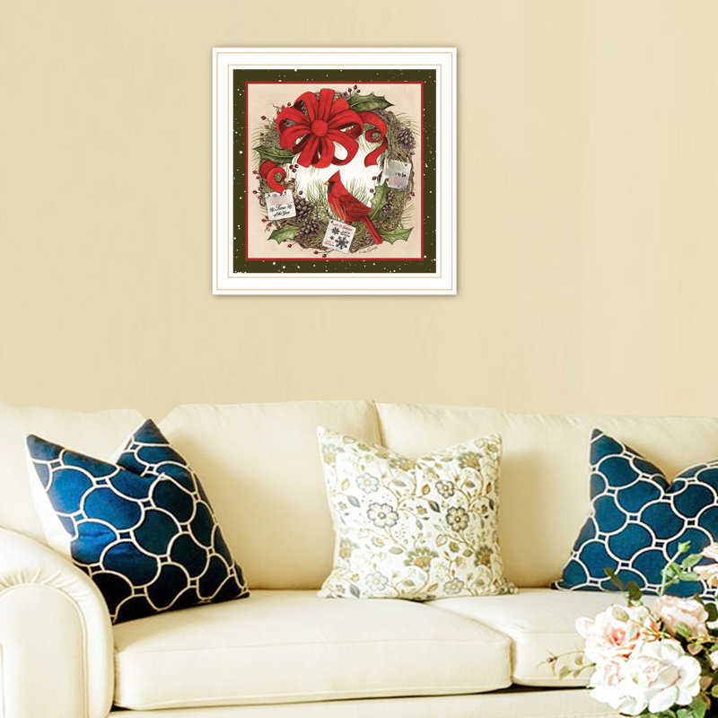 «Make Your Home An» avec art mural Cardinal - blanc encadré par Bring Modern Elegance For Decor