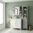Bathroom Wall Storage Cabinet With Mirror, Adjustable Shelves, And 6 Open Shelves-711296621