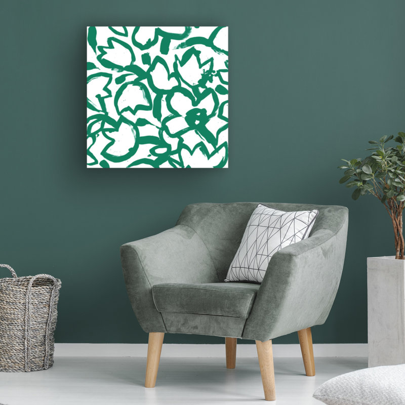 Bolognaise «Flora Patch II» sur toile, H 14 po x l 14 po