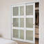 Porte coulissante 72 po (double 37 po) x 80 po 3 portes coulissantes en verre givré