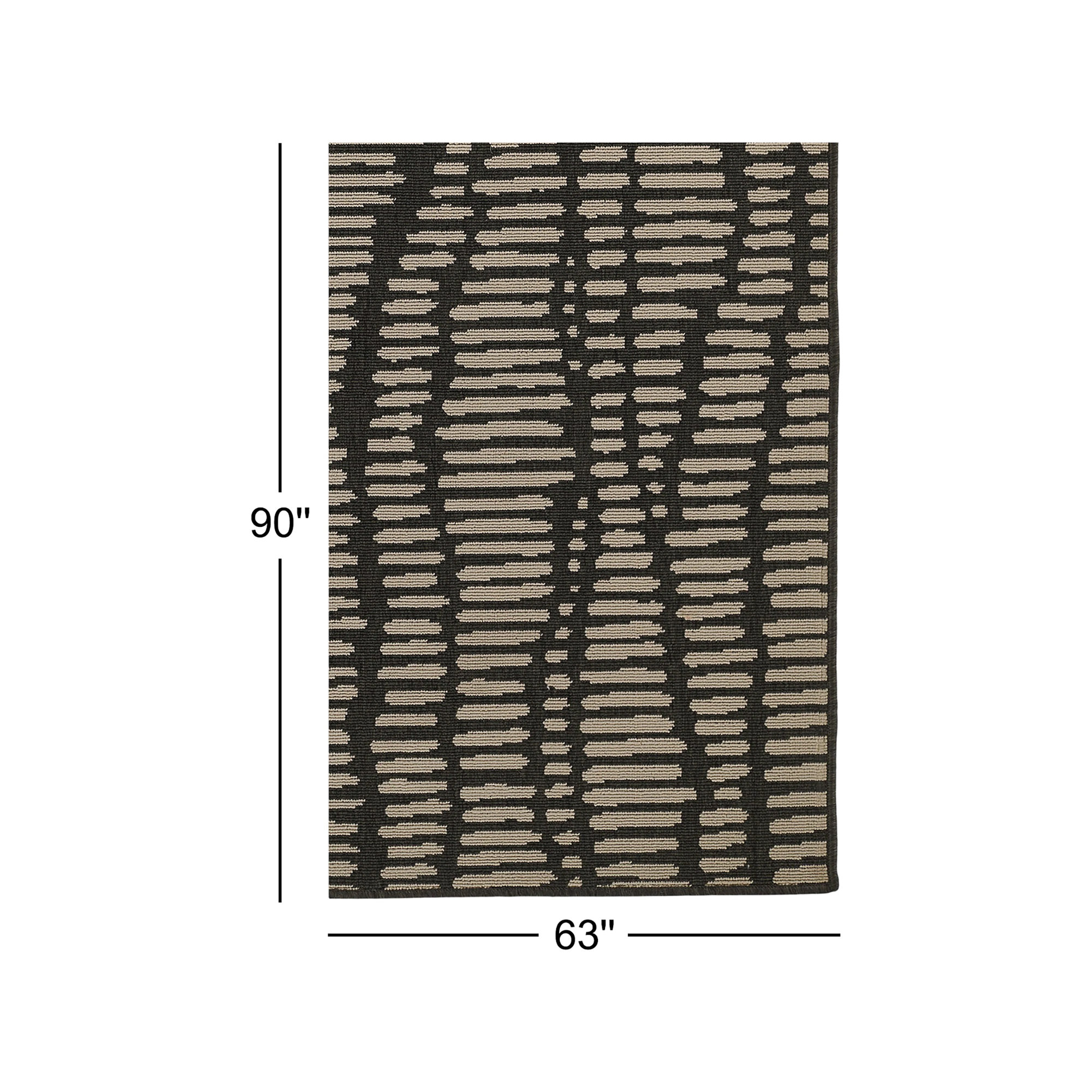 Jaymeir Brown Indoor/Outdoor Rug, Rectangle 5'3" x 7'6"