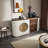 Geometric Two-Door Storage Accent Cabinet