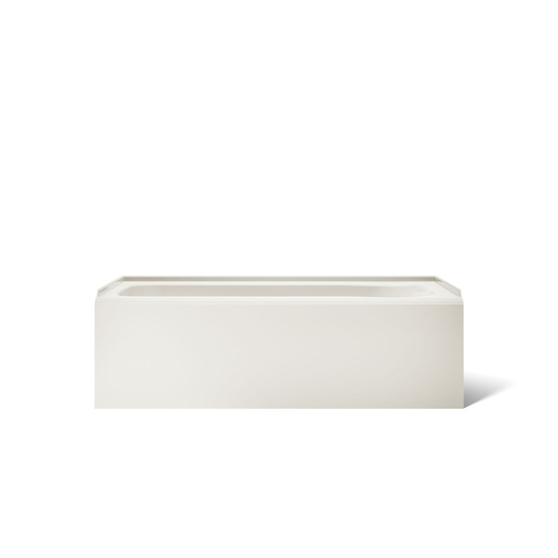 Avec 60 In. X 30 In. Alcove Bath, Left Drain, Off White, Left