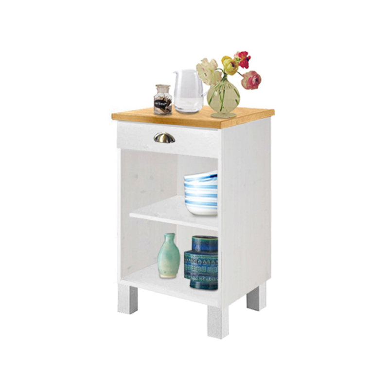 Edgarton Matte Base Unit, White/Honey