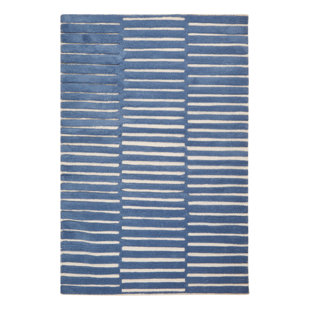 Photo Striped Hand Woven Area Rug