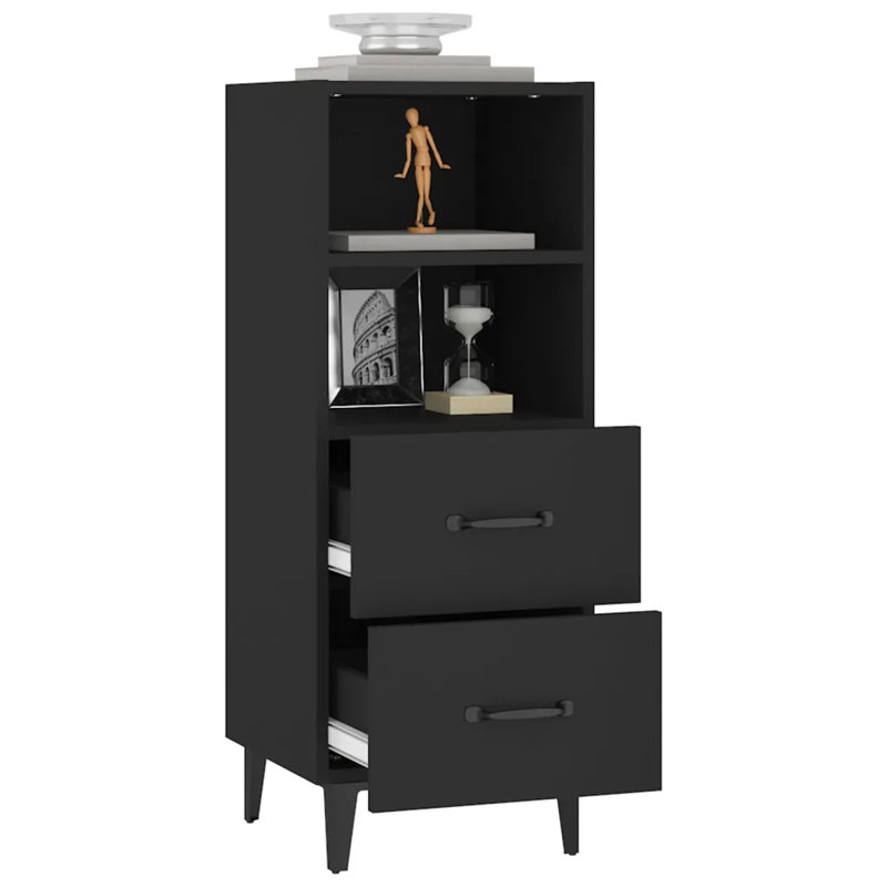 Kassel 34.5cm Sideboard, White/Black