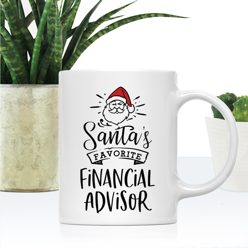 Grande tasse à café Tuileries, « Santa's Favorite Financial Advisor »