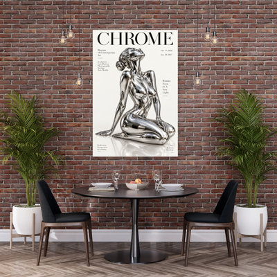 Woman Sculpture Contemporary Elegant Modern Wall Art Print 1 Piece Wrapped Canvas Wall Art