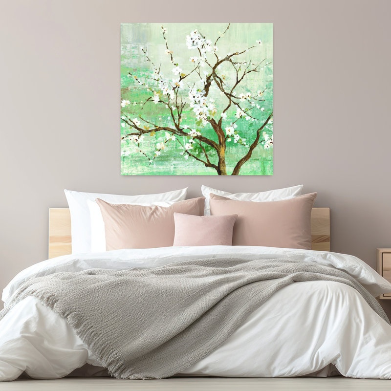 Kyoto, art délicat et serein de la nature abstraite au printemps, H 32 po x l 32 po