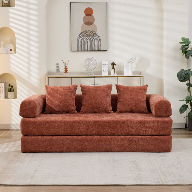 Canapé-lit pliant confortable Comfy, Orange