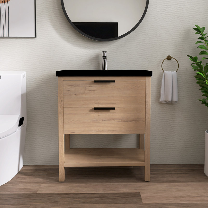 Ensemble de meuble-lavabo simple 30,04 po avec dessus en céramique Laperle