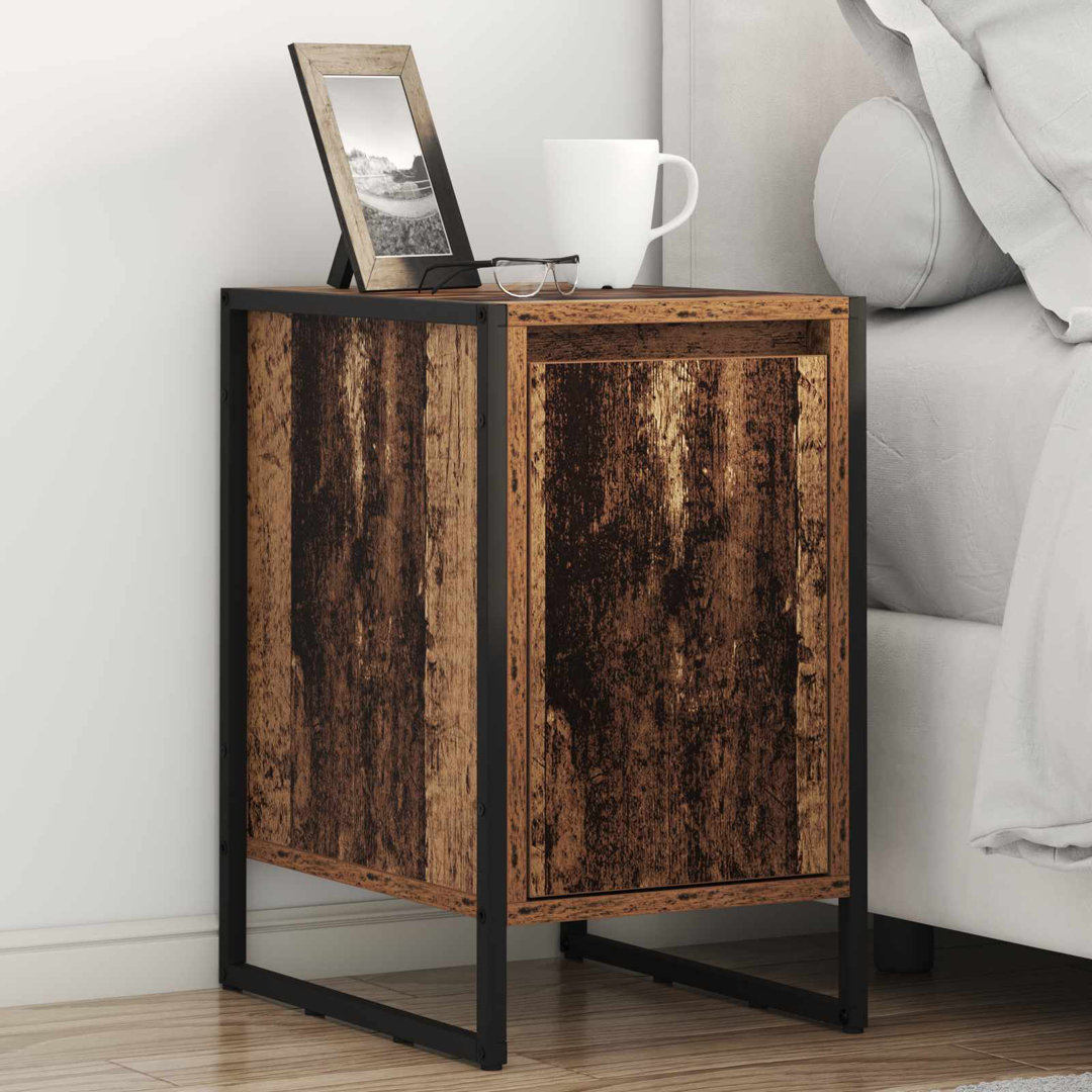 39.5cm W Manufactured Wood Bedside Table