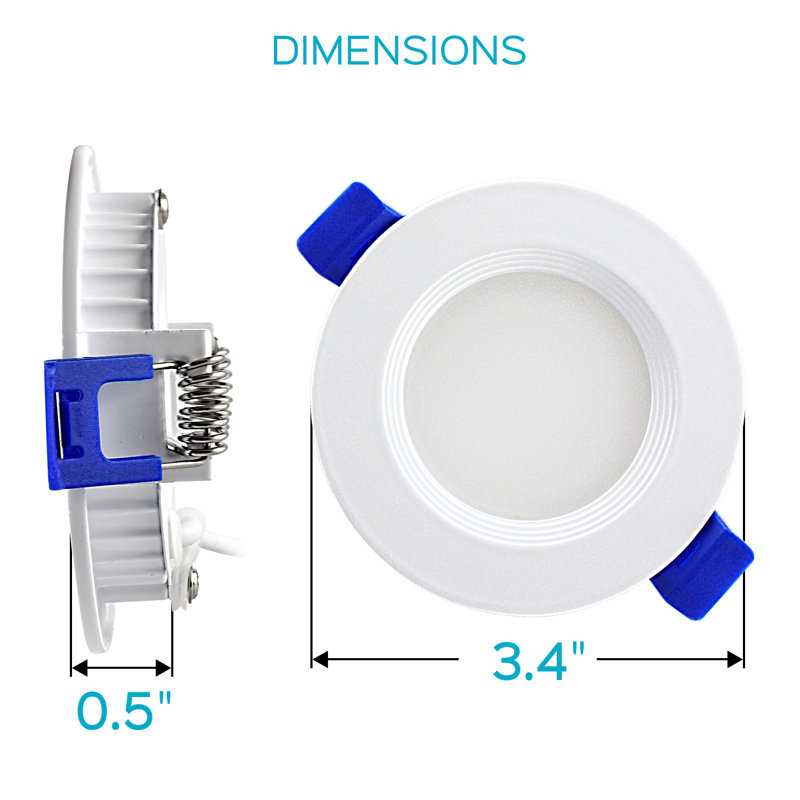 3'' Dimmable Air-Tight IC Rated LED Canless Recessed Lighting Kit