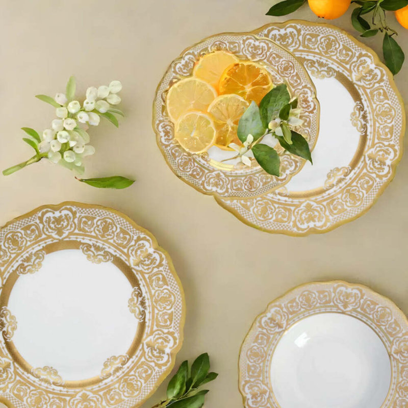 Carlsbad Queen White Bone China Dinner Plate