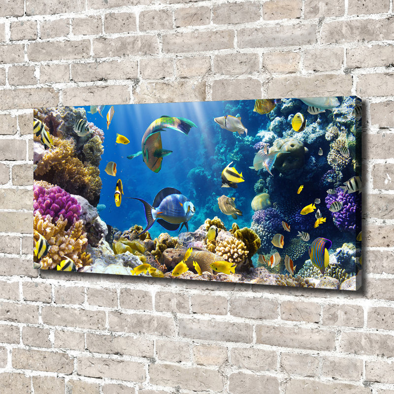 Canvas Print - Wall Art - Prints On Canvas - 140X70 Image Picture Theme: Coral Reef