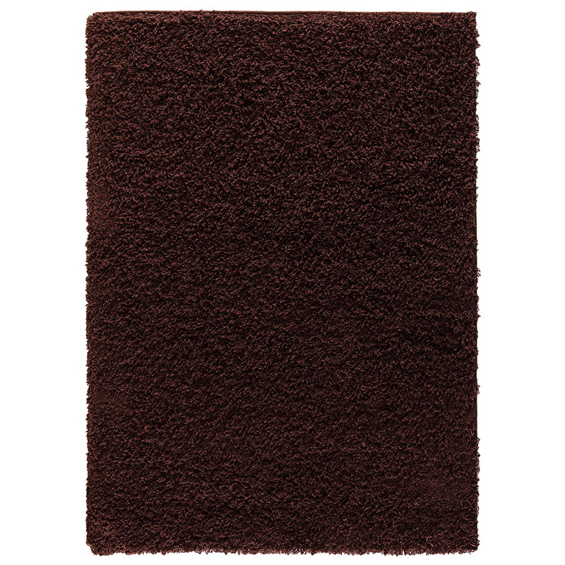 Verona Thick Brown Shaggy Area Rug – Soft Pile, Non-Slip, Durable Polypropylene Carpet for Living Room, Bedroom & Hallway