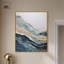 Art abstrait bleu sur toile dorée par Art Remedy-104627147-104627158