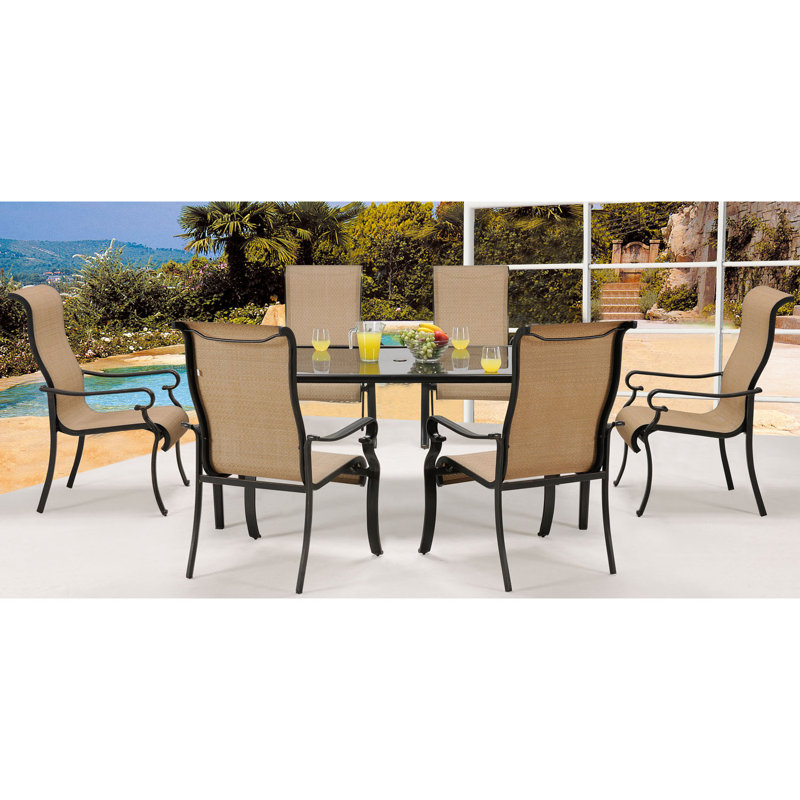 Sweeten 6 - Person Patio Dining Set with Rectangular Table