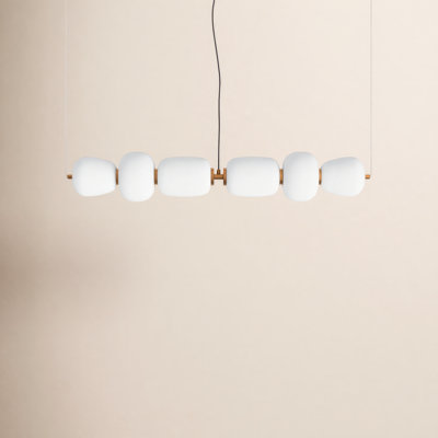 Kace 2 Light Glass Dimmable LED Pendant