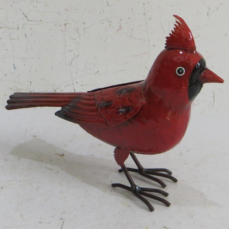 Standing Cardinal Garden Sculpture