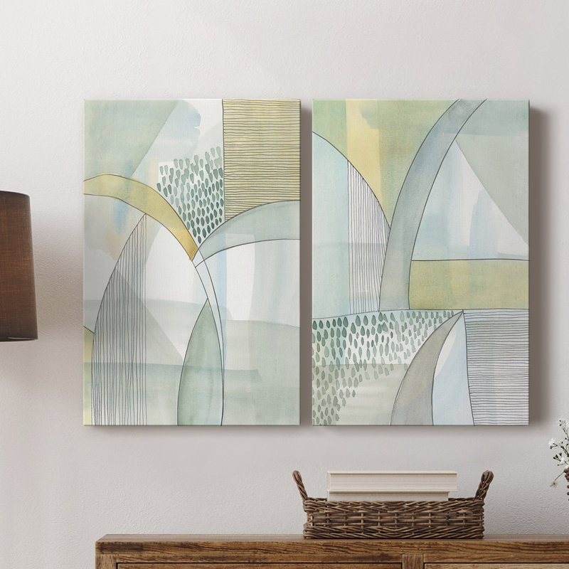 Toile tendue avec châssis «Mint Reflection I» - Prêt à accrocher, H 18 po x l 24 po