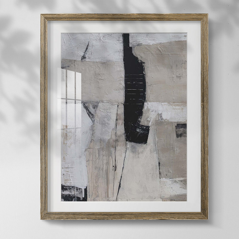 Rose Marble II, reproduction encadrée, Papier avec cadre noyer, Blanc