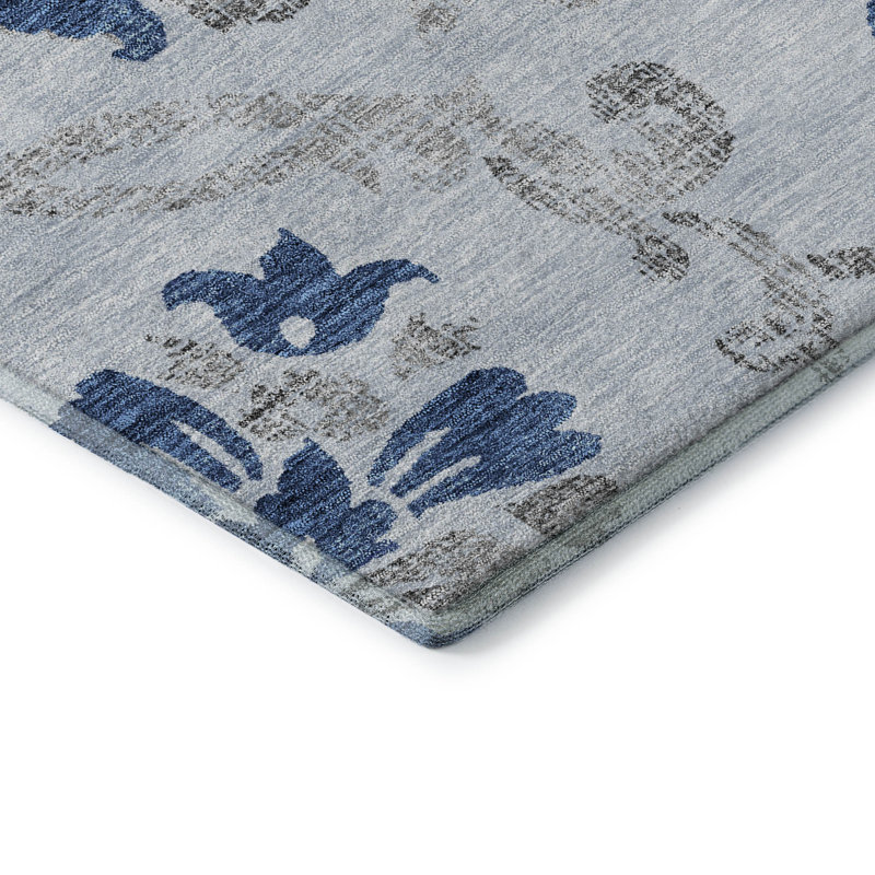 Premium Machine Washable Prisco Sky Rug, Rectangle 9' x 12'