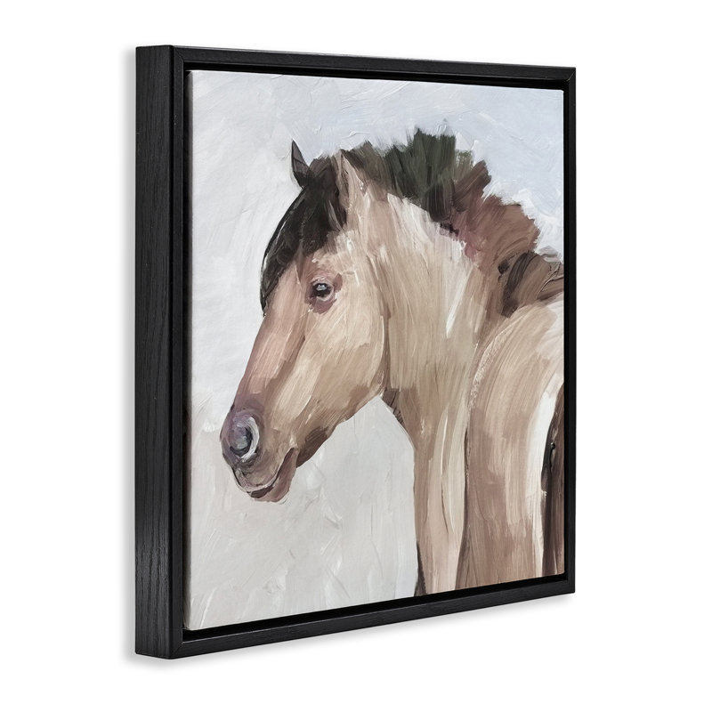 Cadre flottant pour cheval Dry Creek, design par Errico & Slyp, H 25 po x l 25 po, Cadre flottant noir de jais