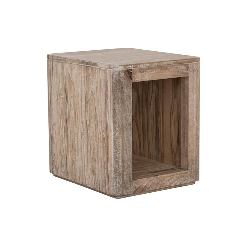 Table de chevet 1 tablette Balam, Ivoire ivoire