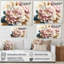 Rose et fleur de dahlia doré - Art mural sur toile floral et botanique-175616655-175616647
