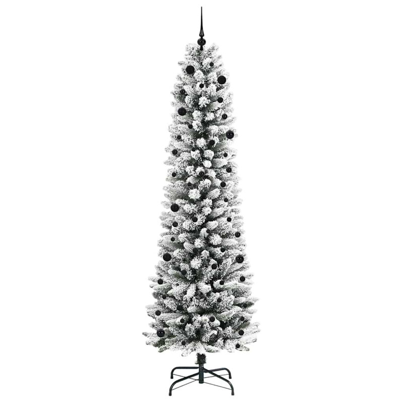 Artificial Christmas Tree with 300 LEDs, 7.87' H, Black