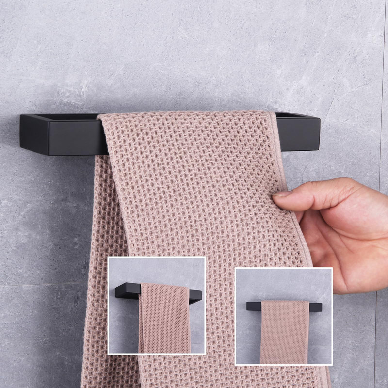 Porte-serviettes mural 24 po 2 requis, Noir mat