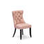 Chaises de salle à manger Dallas Parson - Ensemble de 2 chaises capitonnées en tissu beige et rouge capitonné cloutées-1534828787