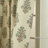 Gray Floral Block Print Handcrafted Plated Linen Curtain Uses for Door, Window Swadesh-107418212