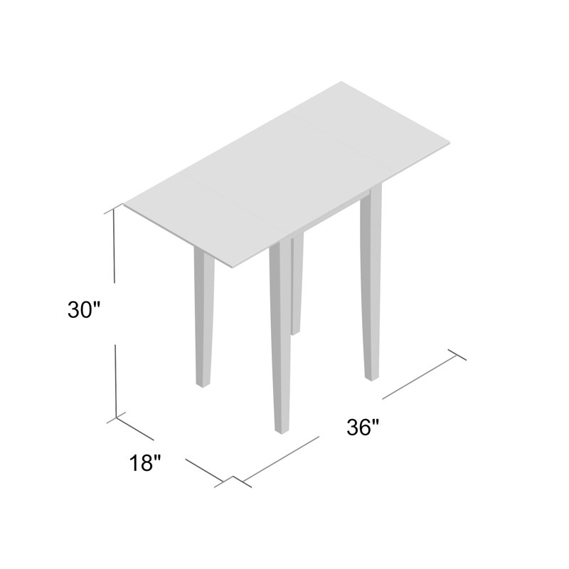 Maner Extendable Drop Leaf Solid Wood Dining Table, Unfinished