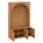 Entryway Hall Tree With Storage Bench, Adjustable Shelves, Arched Coat Rack With 4 Golden Hooks And 3 Cabinets-1866011374