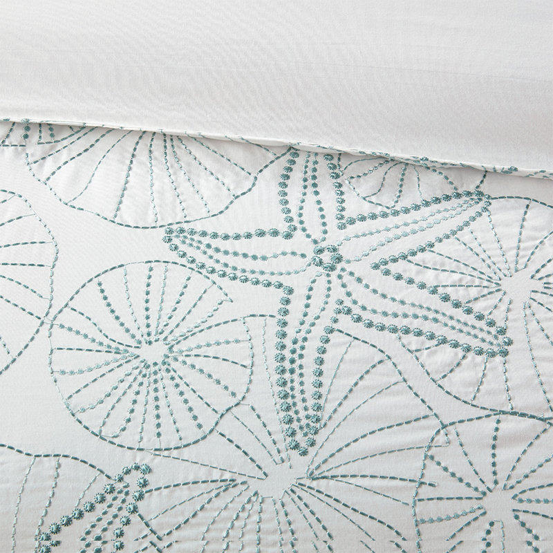 Literie en coton Lynndsey, Housse de couette très grand + 2 taies décorativ