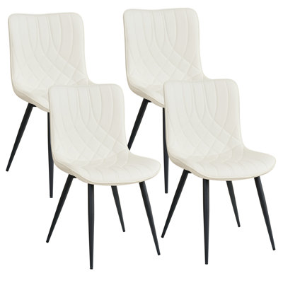 44cm H Cotton Upholstered Metal Side Chair