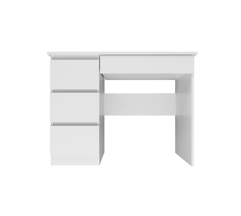 Eufelia Computer Desk, White, Left