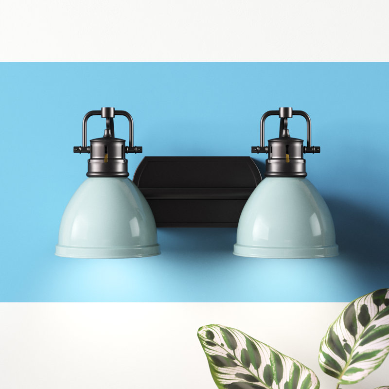 Drakeford Vanity Light, Chrome, Rubbed Bronze, 2 Lights