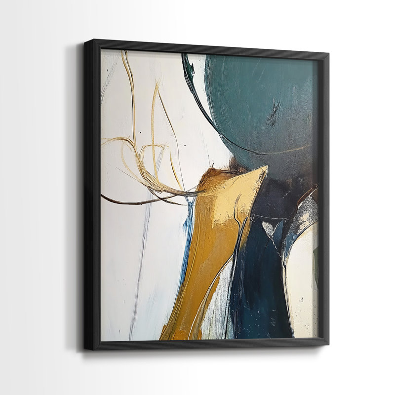 "ABSTRACT Series DCxxv" par J Paul, H 29 po x l 23 po, Noir, noir, noir, noir