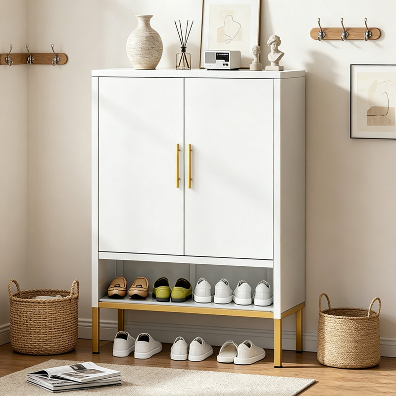 Shoe Storage Cabinet With Adjustable Shelves