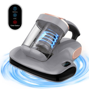 Aspirateur-matelas sans fil Jigoo S100 - aspiration 10kpa, taraudage 80k, élimination des acariens 99,9% avec lumière UV et capteur intelligent (prise américaine)